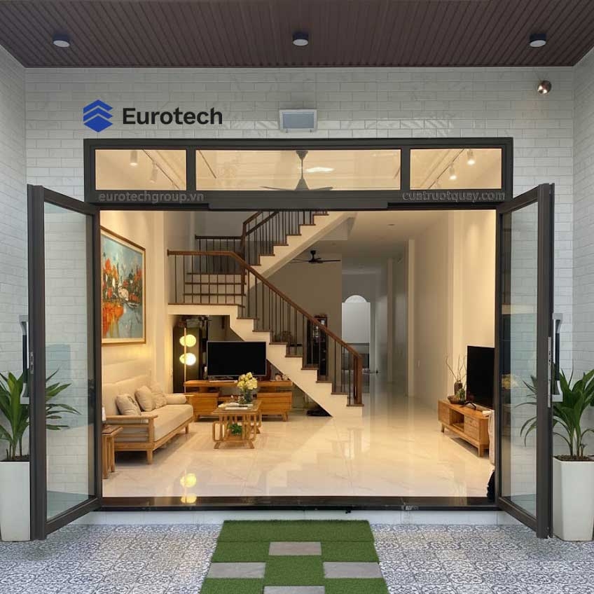 Cua Truot Quay Vip 68 Eurotech 4 Cánh Cửa Mở Quay